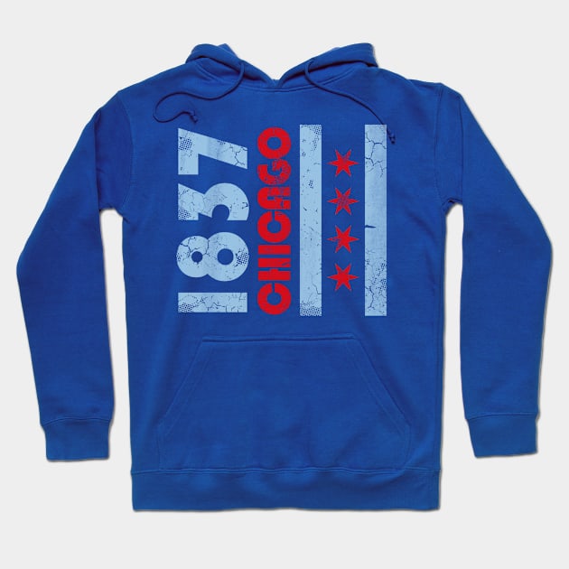 1837 Chicago Flag Illinois Windy City Chi Town Hoodie by E